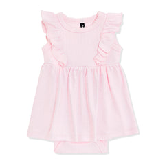 Pointelle Bodysuit Dress in Sakura