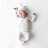 Pointelle Take Me Home Set with Cap in Sweet Pink Bow