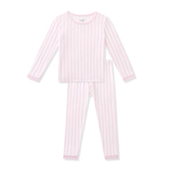 Long Sleeve Pajamas in Small Sakura Stripe