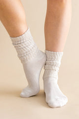 Adult Scrunch Socks in Oat
