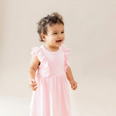 Pointelle Bodysuit Dress in Sakura