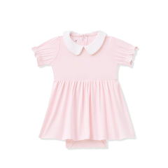Peter Pan Collar Bodysuit Dress in Sakura