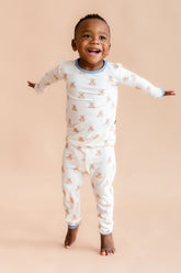 Long Sleeve Pajamas in Teddy Bear
