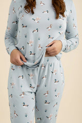 Women's Jogger Pajama Set in Mallard Duck