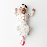 Knotted Gown with Bow Set in Tulip