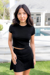 Bamboo Flex Skort in Midnight