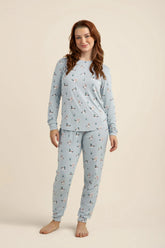 Women's Jogger Pajama Set in Mallard Duck