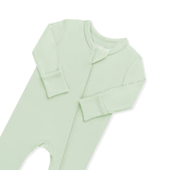 Zippered Romper in Basil