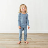 Long Sleeve Pajamas in Slate