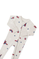 Zippered Footie in Spider-Man