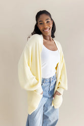 Chunky Knit Women's Oversized Cardigan in Chamomile