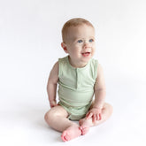 Sleeveless Bodysuit in Basil