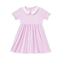 Peter Pan Collar Dress in Thistle