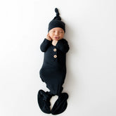 Knotted Gown with Hat Set in Midnight