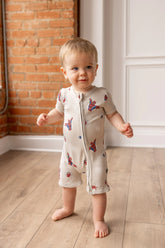 Zipper Shortall Romper in Spider-Man