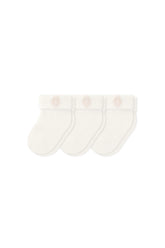 Baby 3-Pack Socks in Cloud