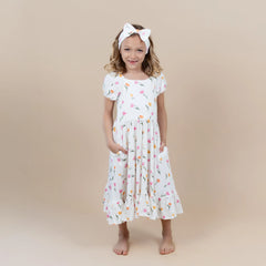 Puff Sleeve Twirl Dress in Tulip