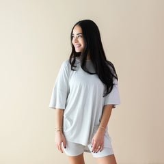 Women’s Biker Short Set in Oat