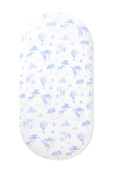 Oval Bassinet Sheet in Toile Safari