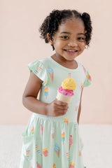 Pocket Dress in Mint Ice Cream