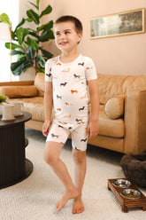 Short Sleeve Pajamas in Dachshund