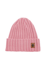 Chunky Knit Ribbed Beanie in Apple Blossom