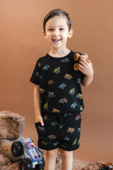 Short Sleeve Jogger Set in Monster Truck
