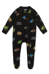 Zippered Footie in Monster Truck