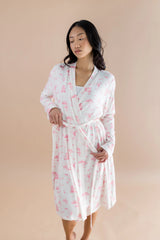 Women's Lounge Robe in Toile Ballet