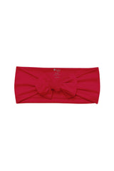 Knotted Bow Headband in Cardinal