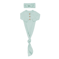Knotted Gown with Bow Set in Sage