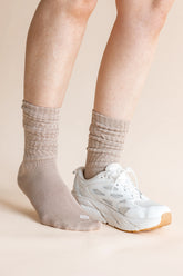 Adult Scrunch Socks in Bisque