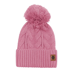 Chunky Cable Knit Beanie in Apple Blossom