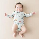 Long Sleeve Bodysuit in City Vehicles