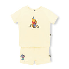 Short Sleeve Jogger Set in Winnie the Pooh on Chamomile