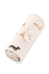 Swaddle Blanket in Dachshund