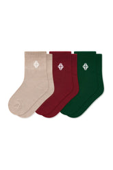 Crew Socks Combo 3-Pack in Holiday