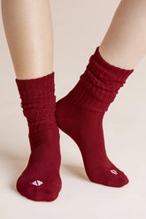 Adult Scrunch Socks in Ruby