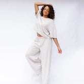 Women's Wide Leg Pant Set in Oat