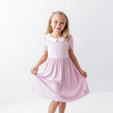 Peter Pan Collar Dress in Thistle