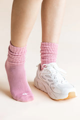 Adult Scrunch Socks in Apple Blossom