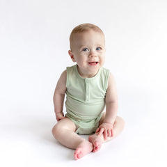 Sleeveless Bodysuit in Basil