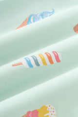 Zippered Footie in Mint Ice Cream