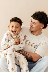 Men's Crew Neck Tee in Mickey and Friends on Ecru