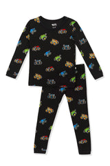 Long Sleeve Pajamas in Monster Truck