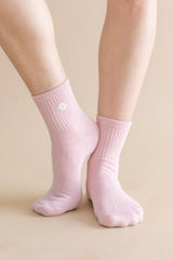 Adult Crew Socks in Blush