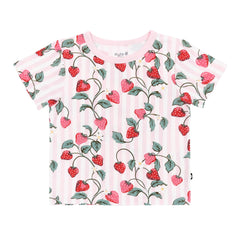 Toddler Basic Tee in Strawberry Fields