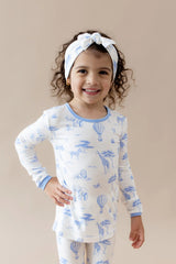 Long Sleeve Pajamas in Toile Safari