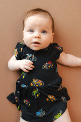 Twirl Bodysuit Dress in Monster Truck