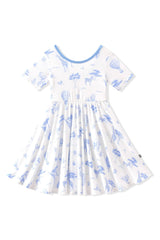 Twirl Dress in Toile Safari